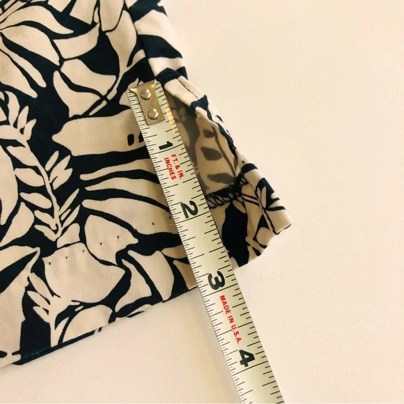 Gap Factory Store pencil skirt 100% cotton in black and tan leaf print sz. 10 - Picture 10 of 13